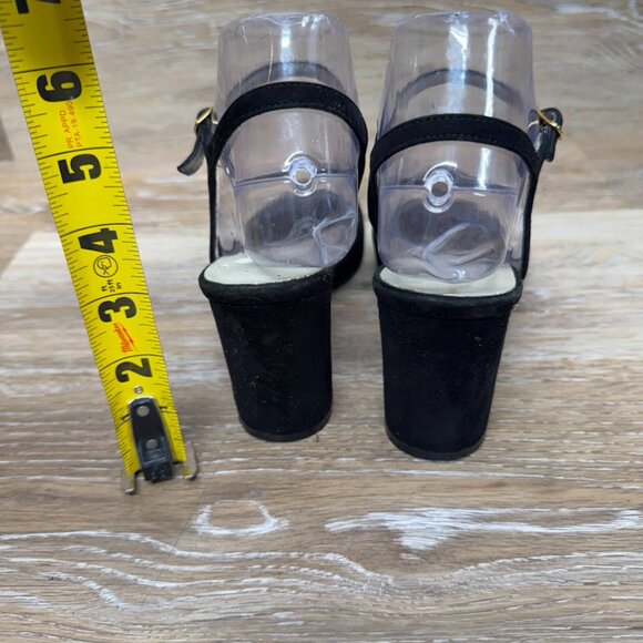 Karen Scott Patty Black/Brown Suede Ankle Strap Heels Women's Size 7 - Picture 3 of 7